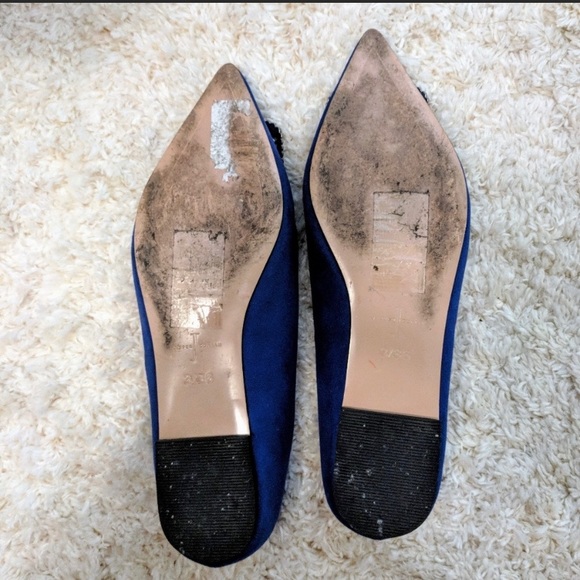 Cobalt Blue crystal embellished Flats - Picture 5 of 5